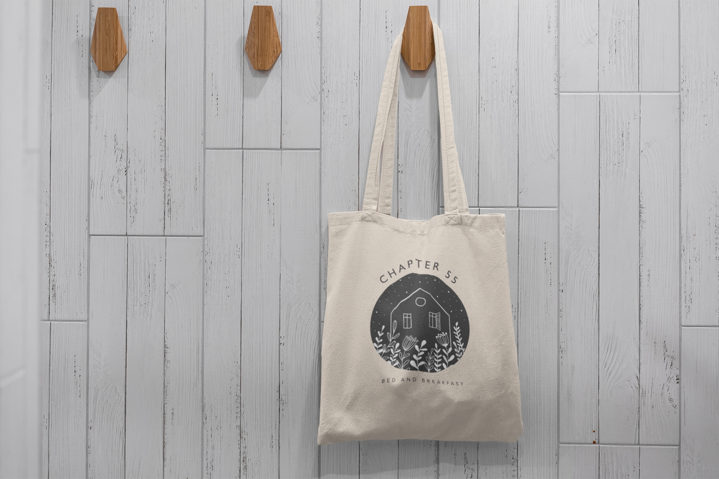 Chapter 55 Bed + Breakfast Tote Bag